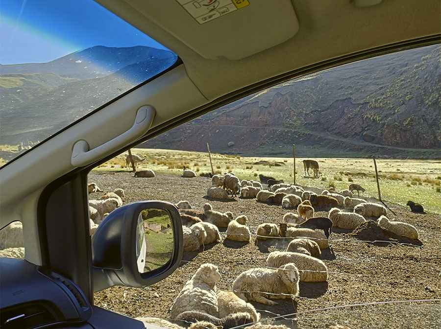 Private taxi service to Rainbow Mountain trailhead in Peru
