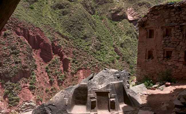 Ancient Naupa Iglesia sacred site near Cusco Peru
