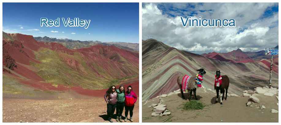ainbow Mountain Vinicunca and Red Valley landscape in Peru